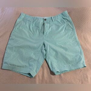 Calvin Klein Men's Aqua Twill Flat Front Shorts